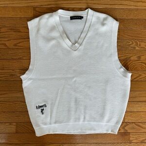 Ashworth Vintage White Sleeveless Knit Vest